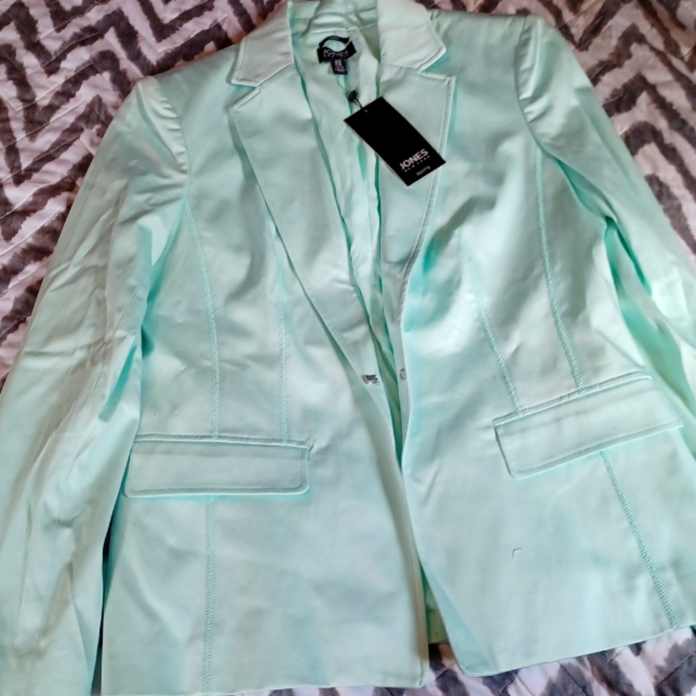 Teal business coat
